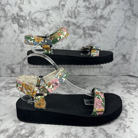 J.Crew Womens Sporty Strap Sandals Size 10 Liberty Mini Floral Walk Fabric - Picture 3 of 8